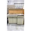 Image 1 : 3 DOOR 2 DRAWER WORK TABLE WITH CORK BOARD, KEYBOARD TRAY & CORD HOLE 60" X 24" X 42"H