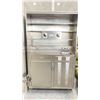 Image 1 : PORTABLE STAINLESS STEEL MULTI TIER CORROSIVE LIQUIDS STORAGE CABINET WITH POWER OUTLETS & SINK 48"