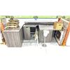 Image 1 : SHELF OF ASSORTED ITEMS INCLUDING; CHAMPAGNE BUCKET, DESK, FIREPLACE SCREEN & MORE