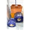 Image 2 : SHELF OF ASSORTED ITEMS INCLUDING; ROLLS OF PLASTIC, CABINET, SINK CABINET & MORE