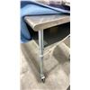 Image 2 : 2 ASSORTED STAINLESS STEEL PORTABLE TABLES, STAINLESS STEEL PORTABLE RACK & MORE