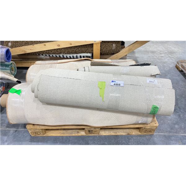 PALLET OF ASSORTED AREA RUGS & CARPET CUT-OFFS