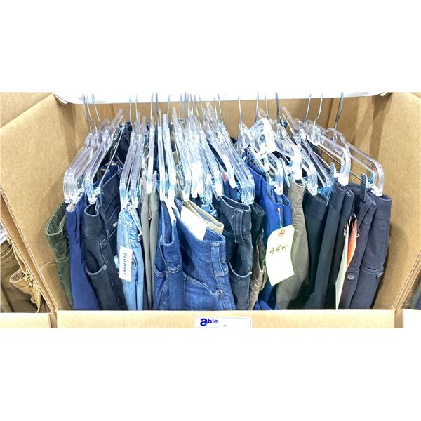 WARDROBE BOX OF ASSORTED CLOTHING (BOX AND ALL CONTENTS MUST BE TAKEN)