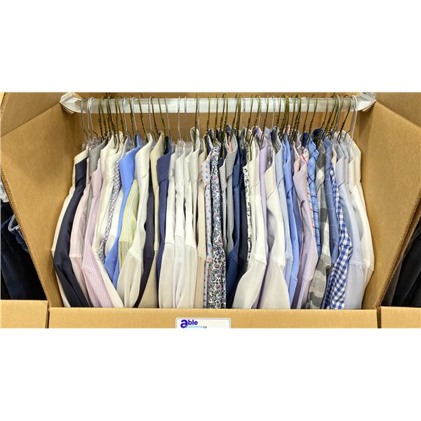 WARDROBE BOX OF ASSORTED CLOTHING (BOX AND ALL CONTENTS MUST BE TAKEN)