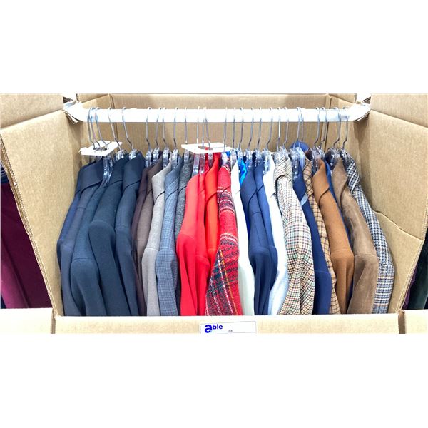 WARDROBE BOX OF ASSORTED CLOTHING (BOX AND ALL CONTENTS MUST BE TAKEN)