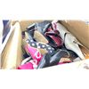 Image 2 : LARGE BOX OF ASSORTED SHOES, PROP SUPPLIES, GARBAGE BAGS & MORE