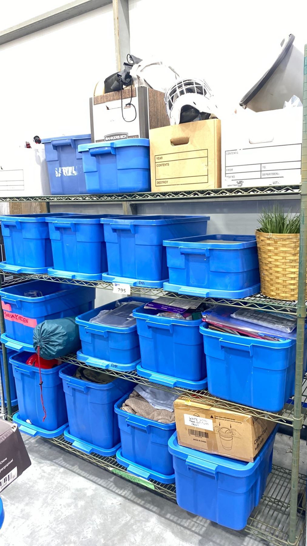 ROLLING RACK OF ASSORTED SHOW PROPS (RACK INCLUDED & MUST BE TAKEN ...