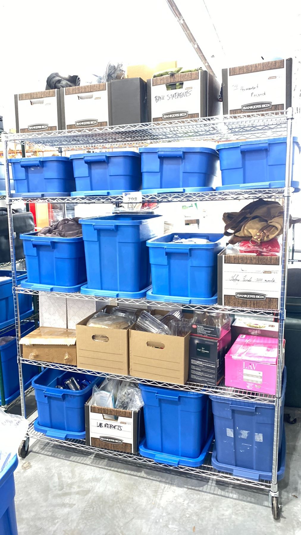 ROLLING RACK OF ASSORTED SHOW PROPS (RACK INCLUDED & MUST BE TAKEN ...