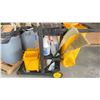 Image 2 : PORTABLE JANITOR'S CART & PALLET OF ASSORTED WASTE BINS (CONTENTS OF WASTE BINS NOT INCLUDED)