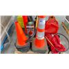 Image 2 : PALLET OF ASSORTED CONES, BACKPACK SPRAYER, FUEL CANS & MORE