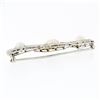 Image 8 : Antique Art Deco Black Starr Frost Platinum GIA Natural Pearl & Diamond Bar Pin