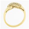 Image 7 : ArtCarved 14K Gold .45 ctw Round Brilliant Pave Diamond Curved 3 Row Polished Ri