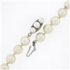 Image 6 : Vintage 18" 9.5mm Graduated Pearl Strand Necklace with 14k Gold Filigree Clasp