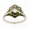 Image 7 : Antique Art Deco 14k White Gold Filigree 0.54 ctw European Diamond Solitaire Rin