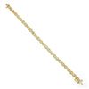 Image 4 : 6.5" 14k Yellow Gold 2.30 ctw Prong Set Diamond Covered Polished Link Bracelet