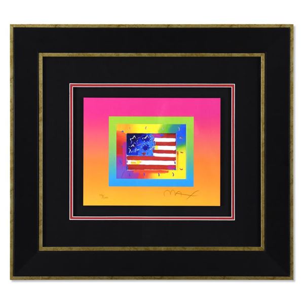 Flag with Heart on Blends by Peter Max