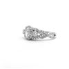 Image 3 : 1.37 ctw Diamond Halo Wedding Ring - 14KT White Gold