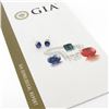 Image 6 : NEW 18K White Gold GIA Cushion Brilliant Prong Royal Blue Sapphire Stud Earrings