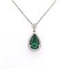 Image 1 : 18K WG Designer Pendant & Chain Tourmaline