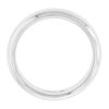 Image 6 : Unisex 18k White Gold 5mm Polished Domed w/ Milgrain Sides Wedding Band Ring