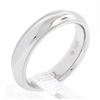 Image 7 : Unisex 18k White Gold 5mm Polished Domed w/ Milgrain Sides Wedding Band Ring