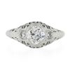 Image 5 : Antique Art Deco 18K Gold 0.69 ctw GIA European Diamond Filigree Engagement Ring