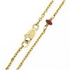 Image 7 : 16.5 14k Gold Ruby by the Yard Chain w/ 18k Cherub Angel Round Pendant Necklace