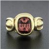 Image 9 : Estate 18k Yellow Gold 2.38 ctw Bezel Cushion Garnet Stone Finish Solitaire Ring