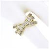 Image 6 : French 18k Gold Cubic Zirconia Channel Rolling Trinity Crossover Three Band Ring