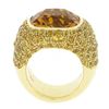 Image 8 : Pasqual Bruni 18K Yellow Gold Large Citrine w/ Yellow Sapphires Cocktail Ring