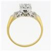 Image 7 : Mid Century 14K TT Gold 0.52 ctw Old European Diamond Three Stone Engagement Rin