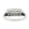 Image 6 : Vintage 14k White Gold.45 ctw Dual Two Row Round Fishtail Prong Diamond Band Rin