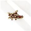 Image 3 : Vintage 18k Gold Red Green & Black Enamel Silly Dragon Petite Wrap Band Ring