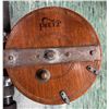 Image 1 : VINTAGE PEETZ 6in Wooden & Brass Trolling Reel with DAIWA SK786GL Great Lakes System 8'6 Trolling Ro