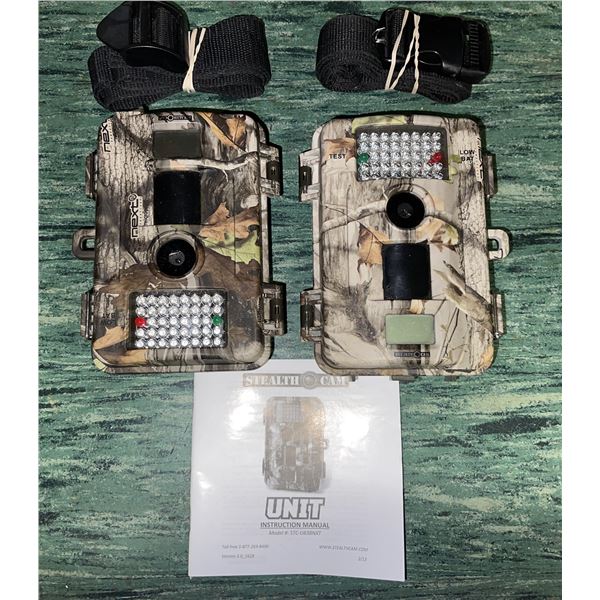 2 - STEALTH Model #STC-U838NXT Camo Game Cams with mounting straps