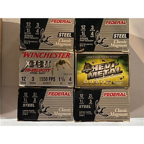 Ammo Lot 54 - Assorted 12ga Steel Shot