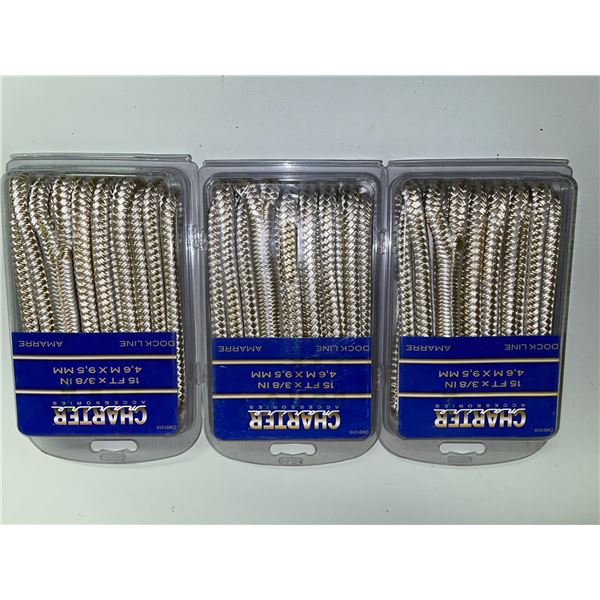 3 CHARTER Marine Accessories 15ft x 3/8in Dock Line