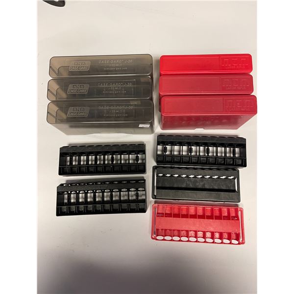 Assorted MTM Cartridge cases and holders