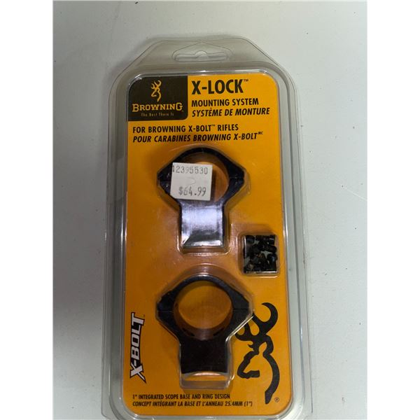 BROWNING 1in X-Lock Integrated Scope Base and Rings set