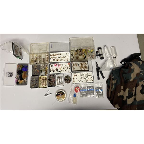 LOT 349 - Flies and Fly fishing accessories