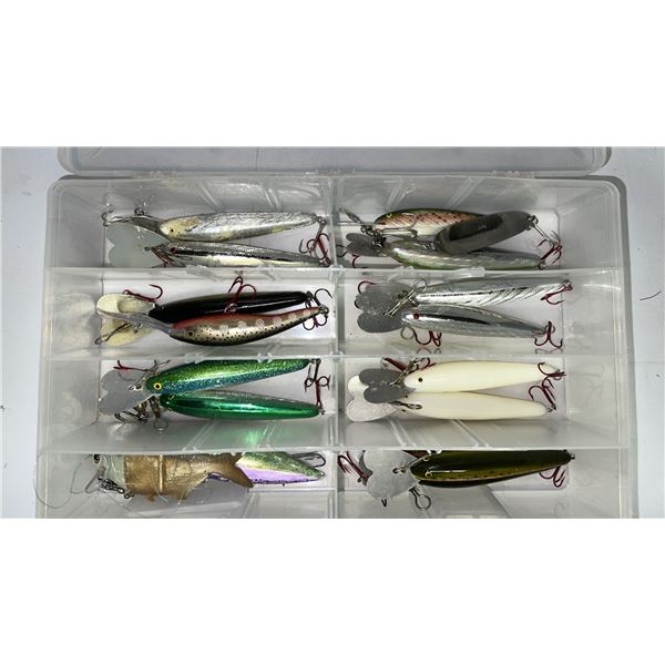 Assorted Vintage Bill Norman Deep-Runner Minnow Lures and assorted lures
