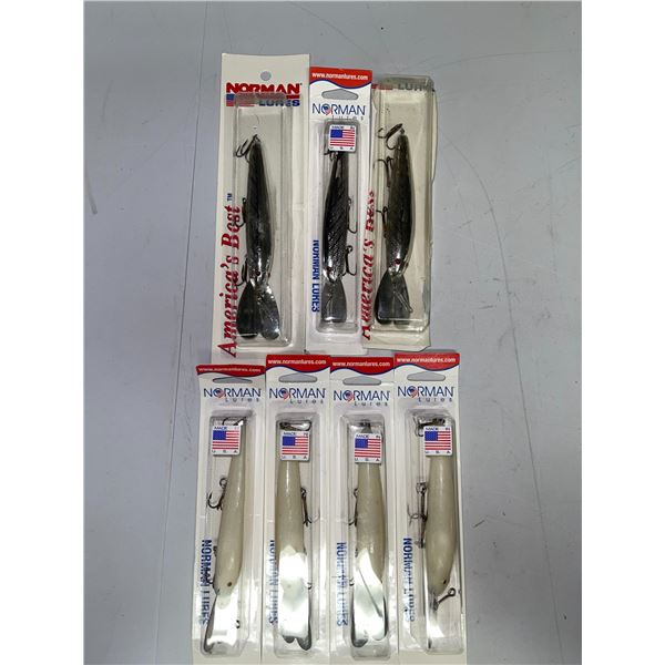 7 - Vintage Bill Norman Deep-Diver Minnow type lures