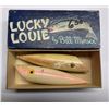 Image 2 : VINTAGE LUCKY LOUIE Wooden fishing plugs in vintage packaging