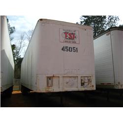 1984 FRUEHAUF 45' VAN T/A TRAILER