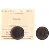 Image 1 : N.B. 1861 ½¢ ICCS Mint State-60 BN.  Nice key example.