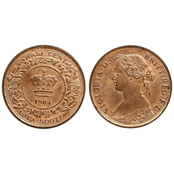 N.S. 1864 1/2¢ AU, cleaned.