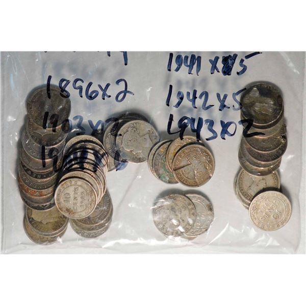Nfld; 1876 10¢, 1888, 1890, 1894 X 4, 1896 X 2, 1903 X 2, 1904 X 6, 1912 X 5, 1917 X 10, 1919 X 2, 1