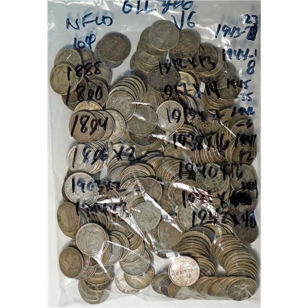 Nfld; 1888 10¢, 1890, 1894, 1896 X 2, 1903 X 2, 1904 X 3, 1912 X 13, 1917 X 14, 1919 X 7, 1938 X 16,