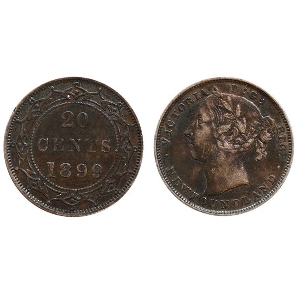 Nfld; 1899 20¢ "Large 9's" VF