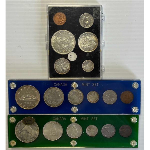 Year Sets; 1936, 1965 & 1967, Lot of 3 sets.
